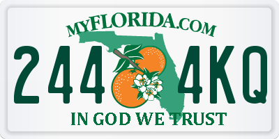 FL license plate 2444KQ