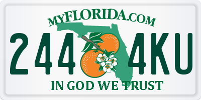FL license plate 2444KU