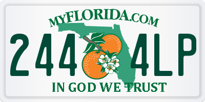FL license plate 2444LP