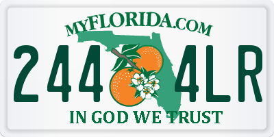 FL license plate 2444LR