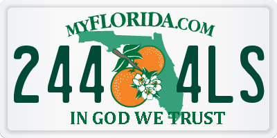 FL license plate 2444LS