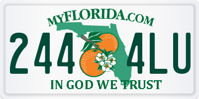 FL license plate 2444LU