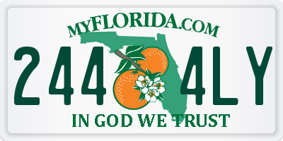 FL license plate 2444LY