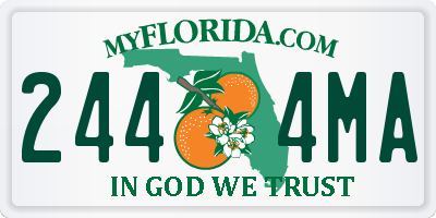 FL license plate 2444MA