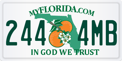FL license plate 2444MB