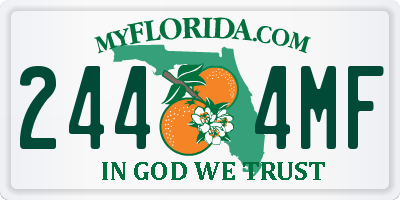 FL license plate 2444MF