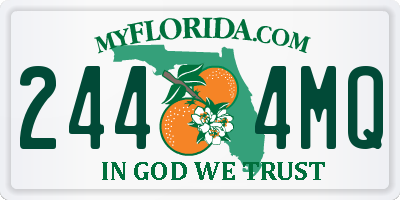 FL license plate 2444MQ