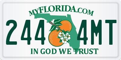 FL license plate 2444MT