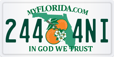 FL license plate 2444NI