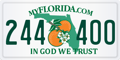 FL license plate 2444OO