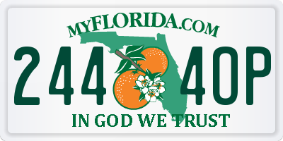 FL license plate 2444OP