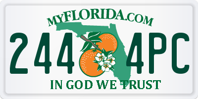 FL license plate 2444PC