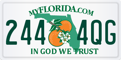FL license plate 2444QG