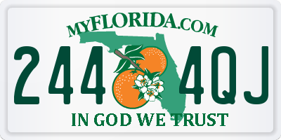 FL license plate 2444QJ