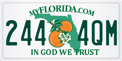FL license plate 2444QM