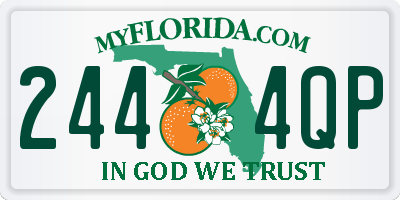 FL license plate 2444QP