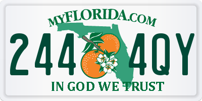 FL license plate 2444QY