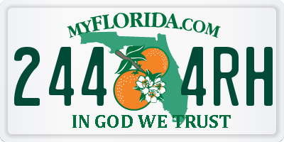 FL license plate 2444RH