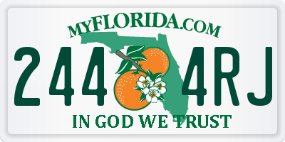 FL license plate 2444RJ