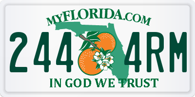 FL license plate 2444RM