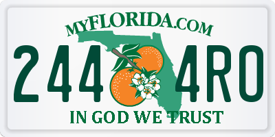 FL license plate 2444RO