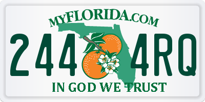 FL license plate 2444RQ