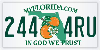 FL license plate 2444RU