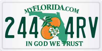FL license plate 2444RV