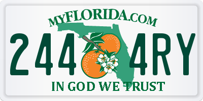 FL license plate 2444RY