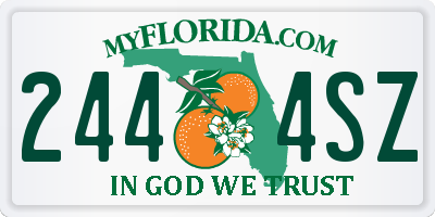 FL license plate 2444SZ