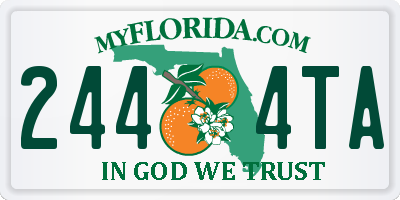 FL license plate 2444TA