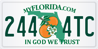 FL license plate 2444TC