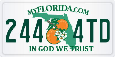 FL license plate 2444TD