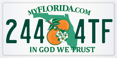 FL license plate 2444TF