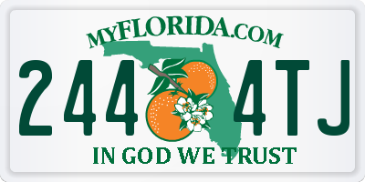 FL license plate 2444TJ
