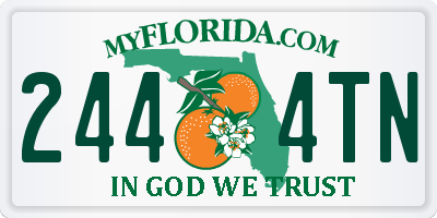 FL license plate 2444TN