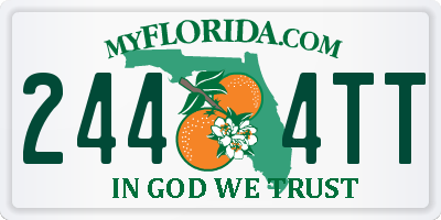 FL license plate 2444TT