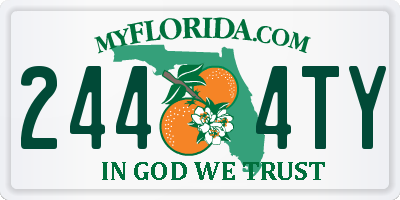 FL license plate 2444TY