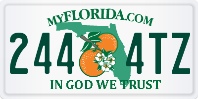 FL license plate 2444TZ