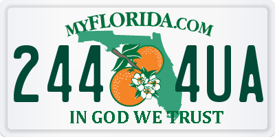 FL license plate 2444UA