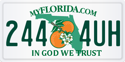 FL license plate 2444UH