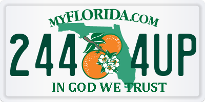 FL license plate 2444UP