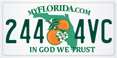 FL license plate 2444VC