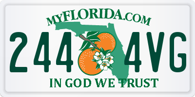 FL license plate 2444VG