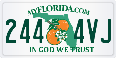 FL license plate 2444VJ