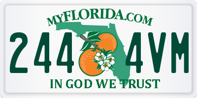 FL license plate 2444VM