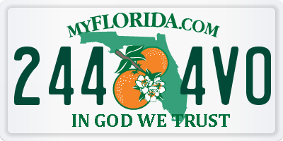 FL license plate 2444VO