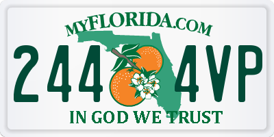 FL license plate 2444VP