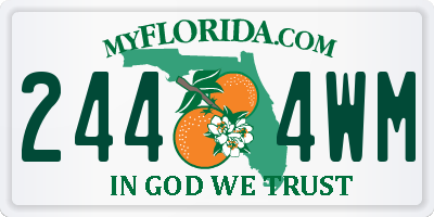 FL license plate 2444WM