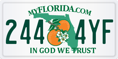 FL license plate 2444YF